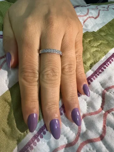 Anel em OURO 18 K branco e diamantes 
