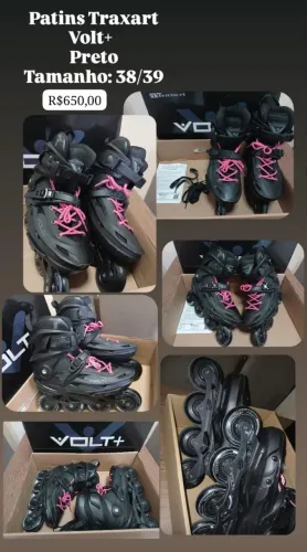 Patins Traxart Volt+ Preto 38/39 (Aceito Propostas)