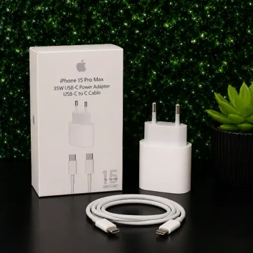 Carregador 35W USB-C para iPhone 15 + Cabo USB-C para USB-C