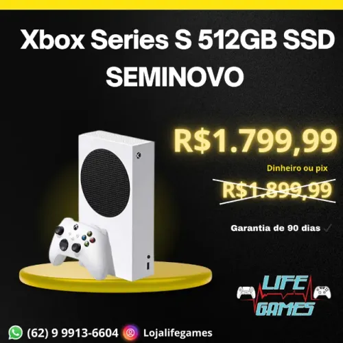 Xbox Series S seminovo com garantia