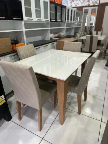 ? MESA DE JANTAR 4 CADEIRAS - ELEGÂNCIA E CONFORTO ? 