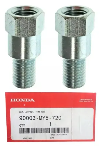 PAR ADPTADOR DE RETROVISOR PCX 150 26 23 PCX 160 HONDA 10MM COM AS CAPAS LOCK NUT