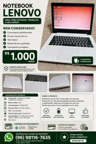Vendo notebook 1000