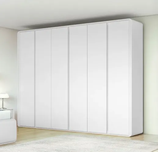 Guarda-Roupa Casal Elegance Premium 6 Portas e 6 Gavetas 100% MDF Branco