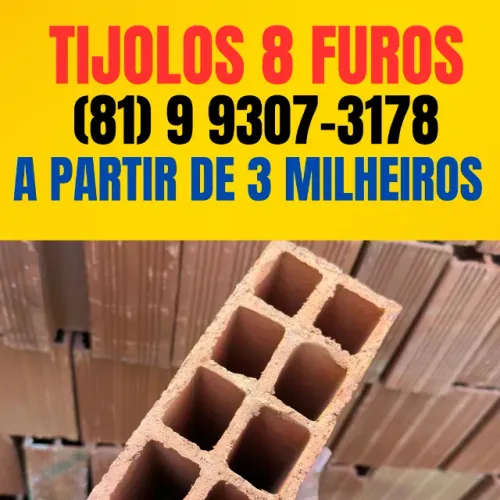TIJOLO TIJOLOS PRIMEIRA MÃO - A PRONTA ENTREGA A PARTIR DE 3 MIL