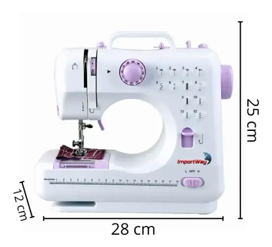 Máquina De Costura Elétrica Portátil Com Mesa De Costura Cor Branco 127V/220V - Aceitamos