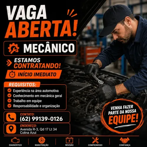 Vaga para mecânico automotivas linha leve