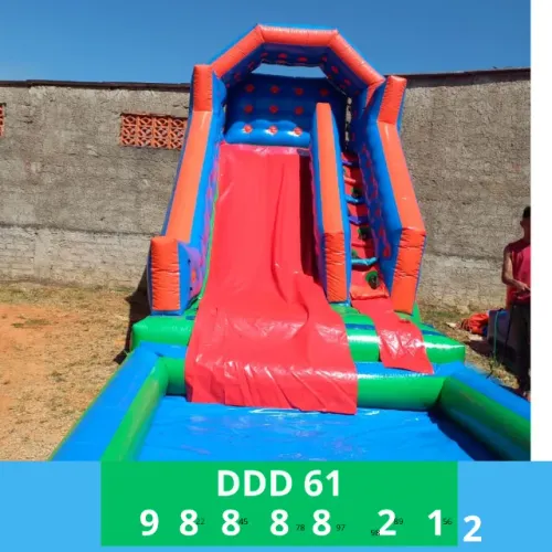 Aluguel de cama elástica + piscina de bolinhas 