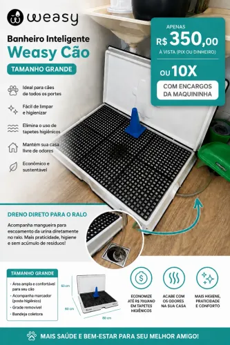 Banheiro Inteligente Weasy Cão - Tamanho Grande