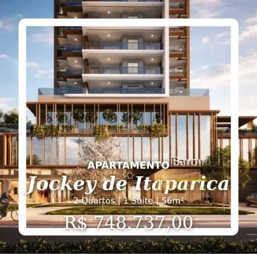 Incrível Apartamento no Jockey de Itaparica Ed. Barone com 2 Quartos