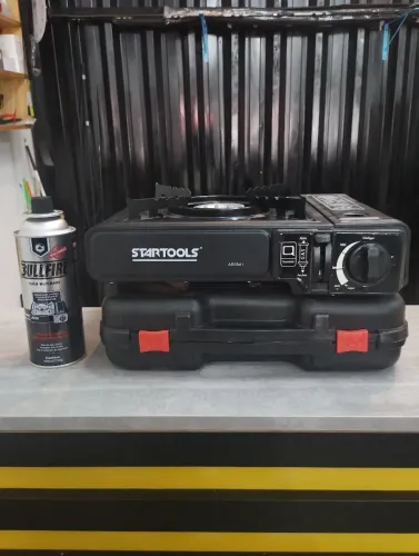 Fogareiro a gás automático+1 gás para fogareiro duração de até 3 horas com adaptador