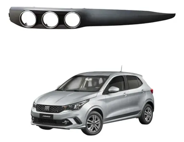 Moldura Painel Central Fiat Argo Cronos 2018 A 2025 Cromado