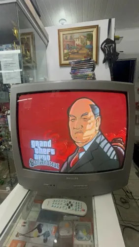 Tv crt tubo Phillips retrogamer 21 polegadas av