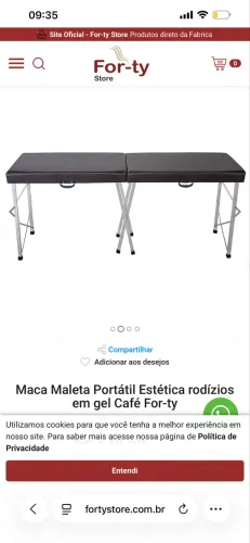Vende-se maca mala para esteticista