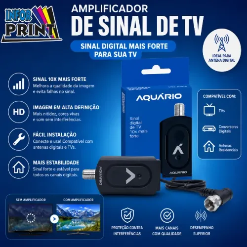 Amplificador de Sinal de Tv Aquario