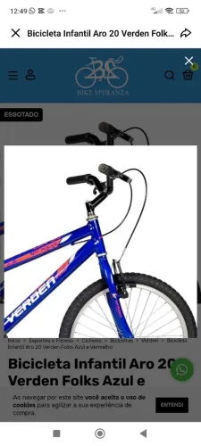 Bicicleta nova na caixa... Nunca usada..meu filho ganhou em um sorteio porém já tem .