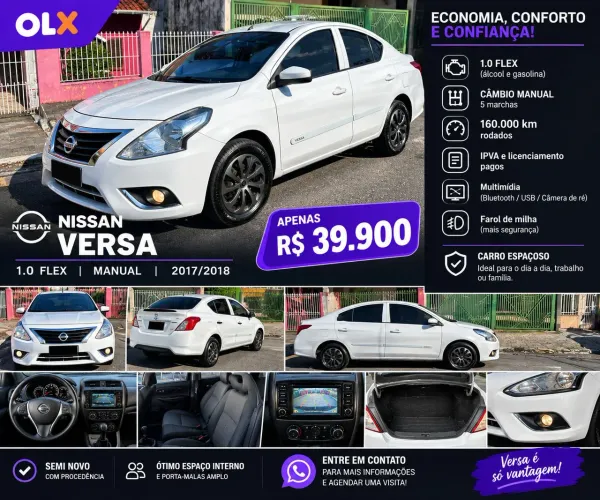 Nissan Versa 1.0 12V Flexstart 4P Mec. 2018