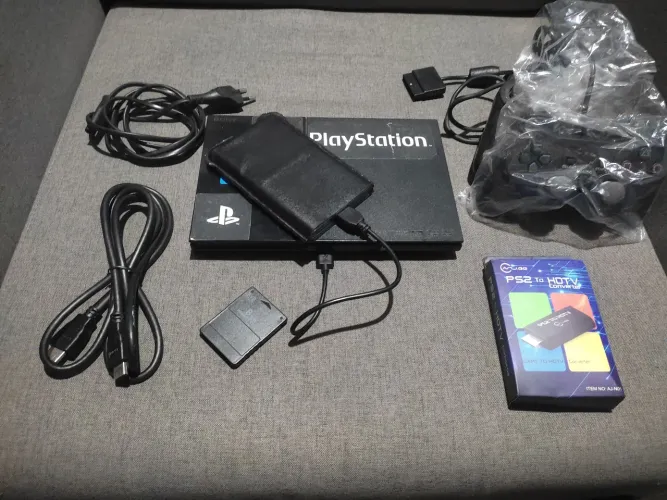 PS2, PlayStation 2, Play 2 HDMI, Cabos e 2 controles.