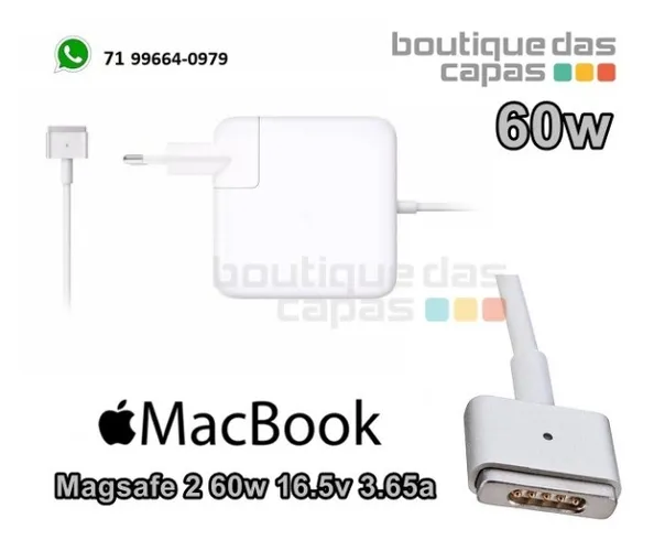 Fonte carregador macbook pro Magsafe2 60w 16.5v 3.65a Mac Pro apple a1425 A1435 A1502 