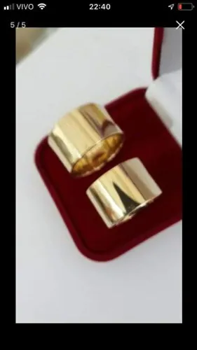 Par aliança moeda antiga noivado ou casamento