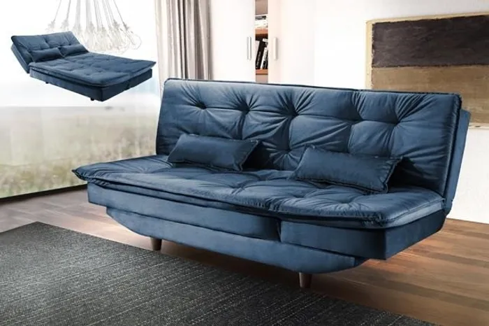 Sofá Cama Gold Azul 2224B Até 12x