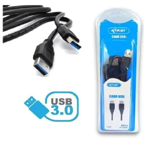 Cabo Usb 3.0 Emenda Extensor Usb 3.0 Macho X Macho 1,5 Metro Knup