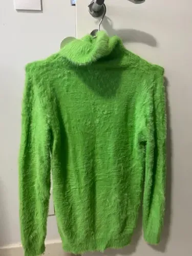 Blusa de veludo verde