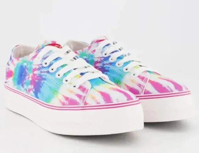 Tênis Coca Cola Plataforma Tie Dye -Tam 39