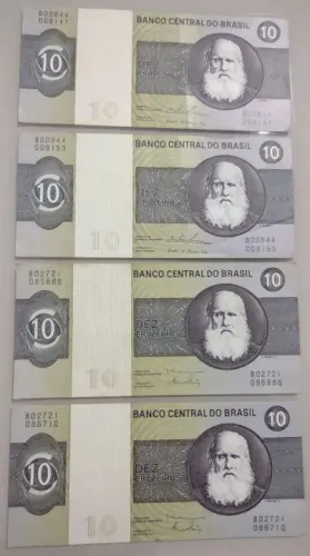 Cédulas antigas de 10 cruzeiro 