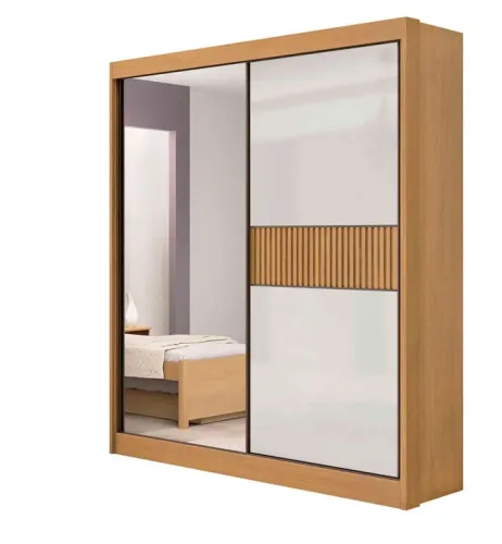 Roupeiro 2 Portas Design Ripado s5433 100%MDF