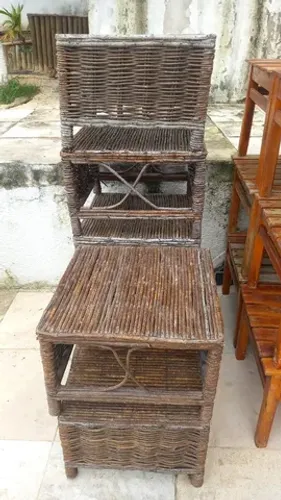 Mesa para Jardim área externa "Mesinhas rusticas  de cipó" Direto da Paraipaba