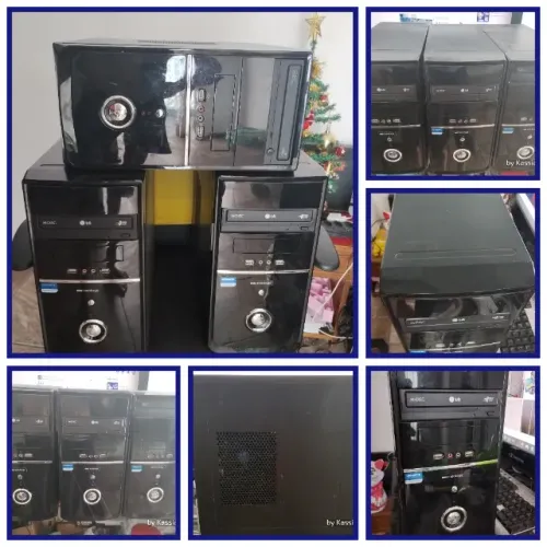 Lote 2x gabinetes Neologic mini+atx 2baias black piano + dvdrw sata excelente estado!