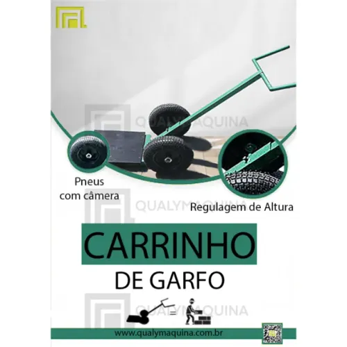 Carrinho De Garfo Para Retirada De Blocos Para Retirada De Blocos Em Máquina De Pavimentos