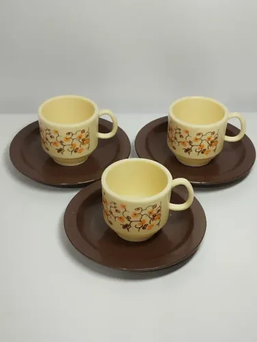 Xícaras de Café de Plástico Antigo Kaplast 
