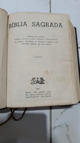 Biblia Sagrada editora Ave Maria 1966 - tradução dos originais hebraico, aramaico e grego