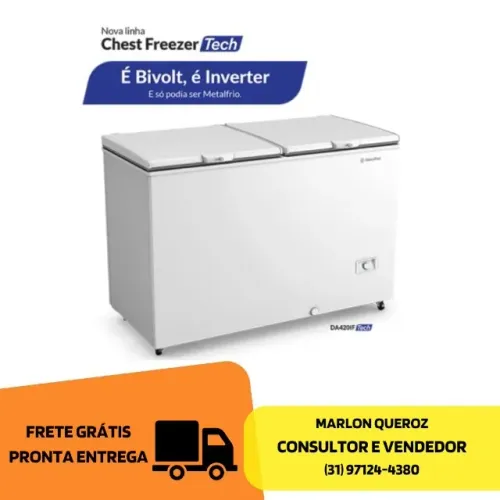 Freezer Horizontal MetalFrio Inverter 417 Litros