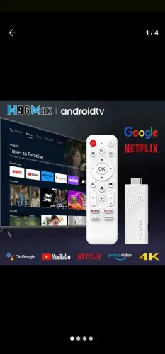 Tv stick 4k, 5g comando de voz (H96MAX)
