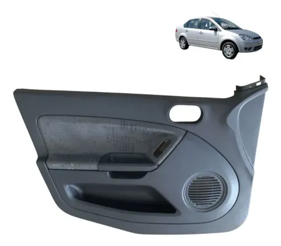 Forro Porta Dianteiro Lado Esquerdo Ford Fiesta 2003 2007 7 Cinza-escuro