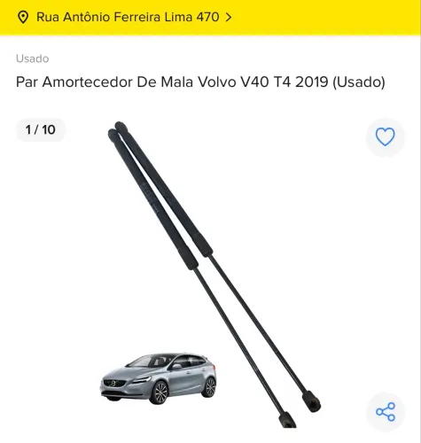 Amortecedores de Mala Volvo V40 T4 2019