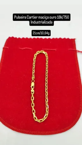 Pulseira Cartier maciça ouro 18k/750 ... 10,64g