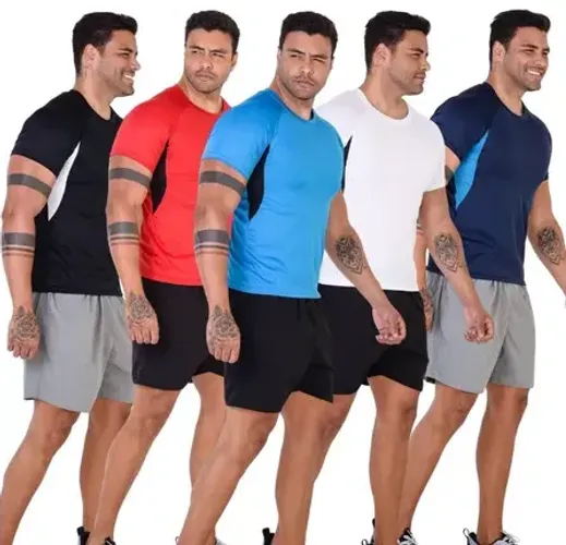 Camisa Camiseta Dry-Fit Respiravel Conforto P/ Esporte-Casual-Corrida-Treino z1401