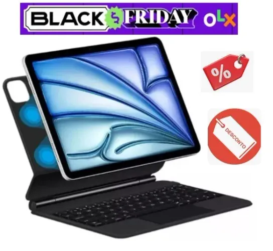 Capa Teclado Magic Keyboard P/ Ipad Pro 11'' Ipad Air 4 Ipad Air 5 Ipad Air 6 2024