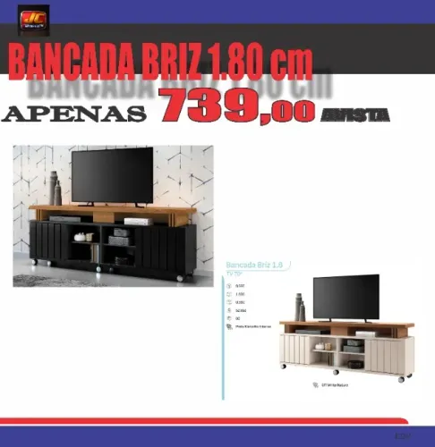 BANCADA BRIZ 1,80 NA PROMOÇÃO