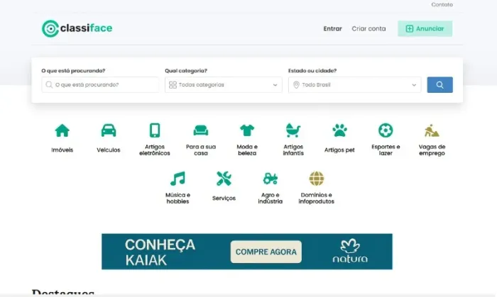 Domínio exclusivo: classiface.com.br - Ideal para classificados online!