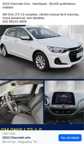 Vendo Chev / Onix Flex 10MT LT2 2023