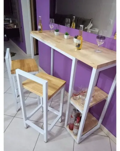 120x100x50 Mesa Bistrô escritório Sala Cozinha Pratilheira Estante Escrivaninhas mesa bar