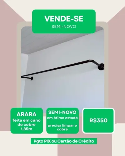 Arara em cano de cobre 1,85m