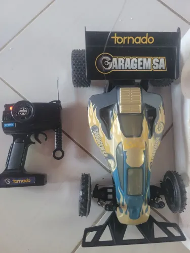 Carrinho radio controle tornado vintage antigo colecao 6x bateria 18650 panasonic