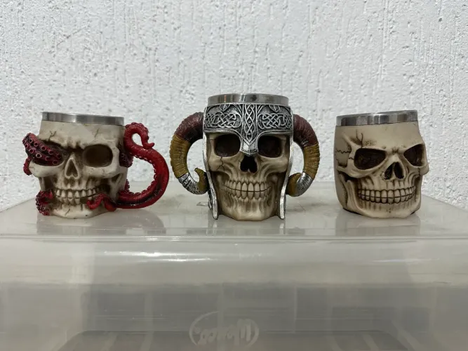 Kit 3 copos canecas caveiras Vintage Cerveja e Outros