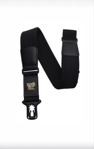 Correia Ernie Ball Polylock Com Trava Em Neoprene Preto